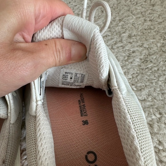 Ecco Off-White Leather golf shoes size 6 - Picture 6 of 8